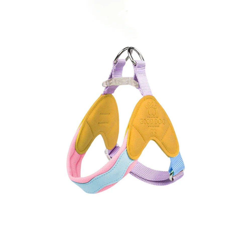 Dog Harness Y Shaped Flexible Chest Straps Polyester Blends Summer 2026 Outdoor Use Simple Fit
