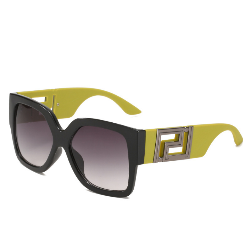Übergroße Damen-Sonnenbrille – quadratischer Rahmen, goldene Akzente, für den Sommer 4
