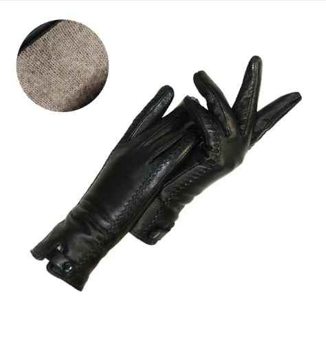 Womens Warm Leather Gloves - Tailored, Rabbit Lined