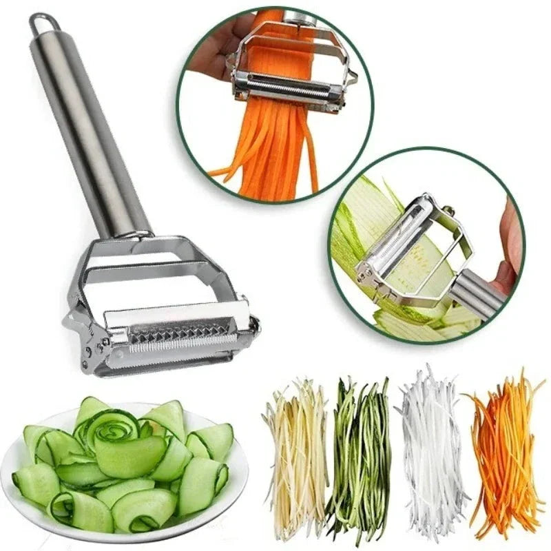 Stainless Steel Multi-Function Kitchen Device, TikTok Viral Fall 2026 Gift – Vegetable Peeler Ultra Sharp Julienne Cutter
