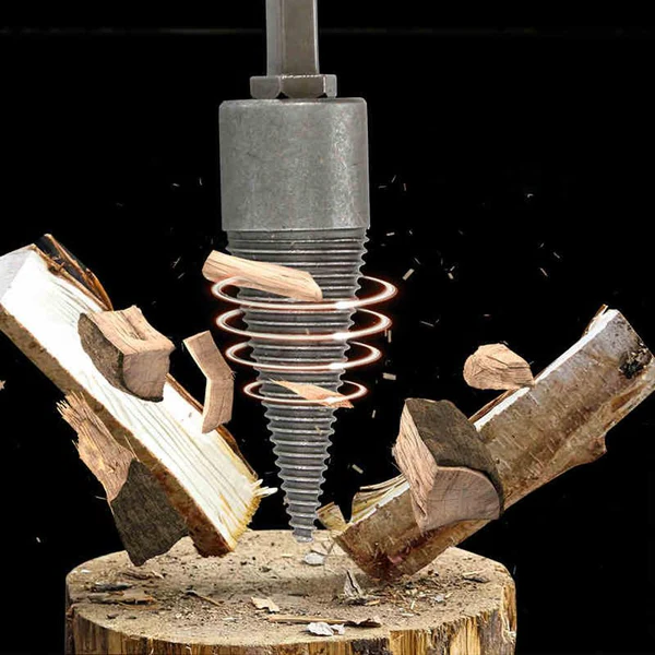 Drill Firewood Bit Fits Any Drill Wood Splitting Auger Fall 2026 DIY Trend Effortless Wood Splitting