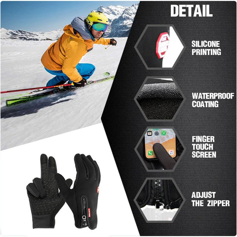 Thermal2025 Edition Gloves Fleece Lined Cycling Ski Gloves Fall