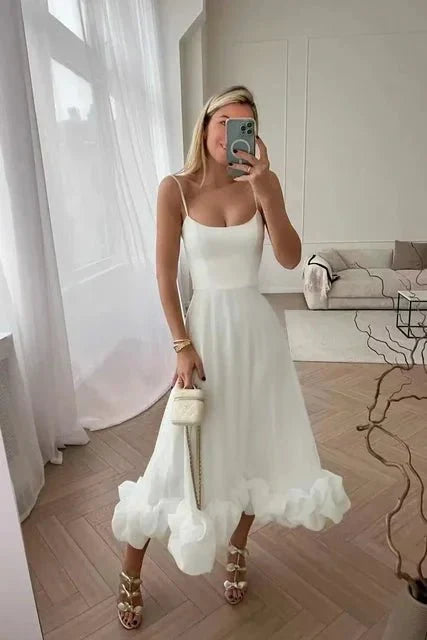Variant image for Elegant Floral Maxi Dress with Ruffles, Sleeveless A-Line Long Dress for Women, Summer Party Style-25