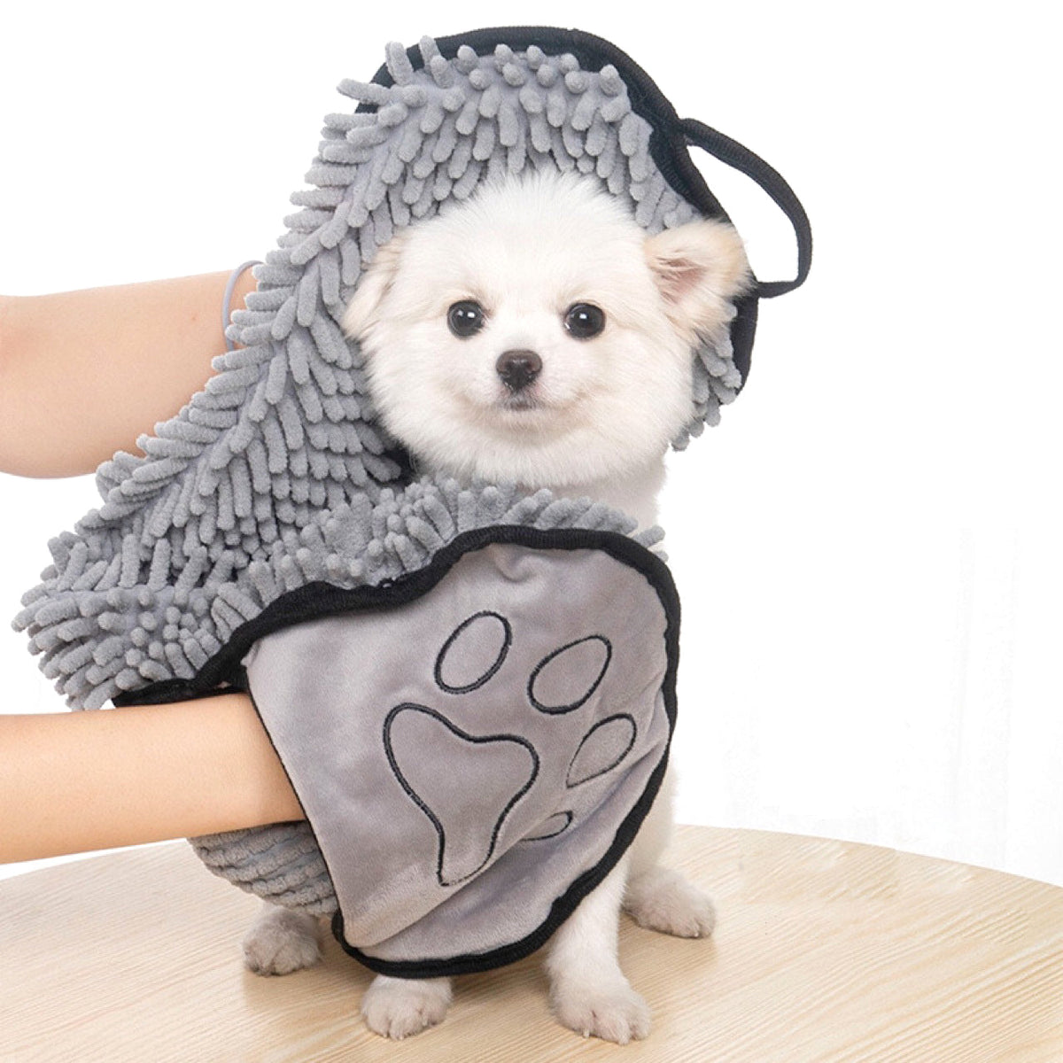 Dog Towel Wrap With Hand Pockets Fast Dry Microfiber For Pets Plush Absorbent Bath Wrap Fall 2025 Cozy Gift