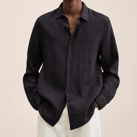 Elegant Linen Shirt for Men - Breathable Trendy Fit for All Occasions, Cozy Summer Wear, Multi-Use Casual Attire