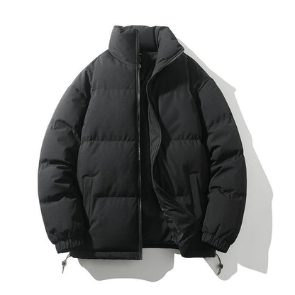 Relaxed Warm Men Down Coat - Boxy Puffer, Polyester, Urban