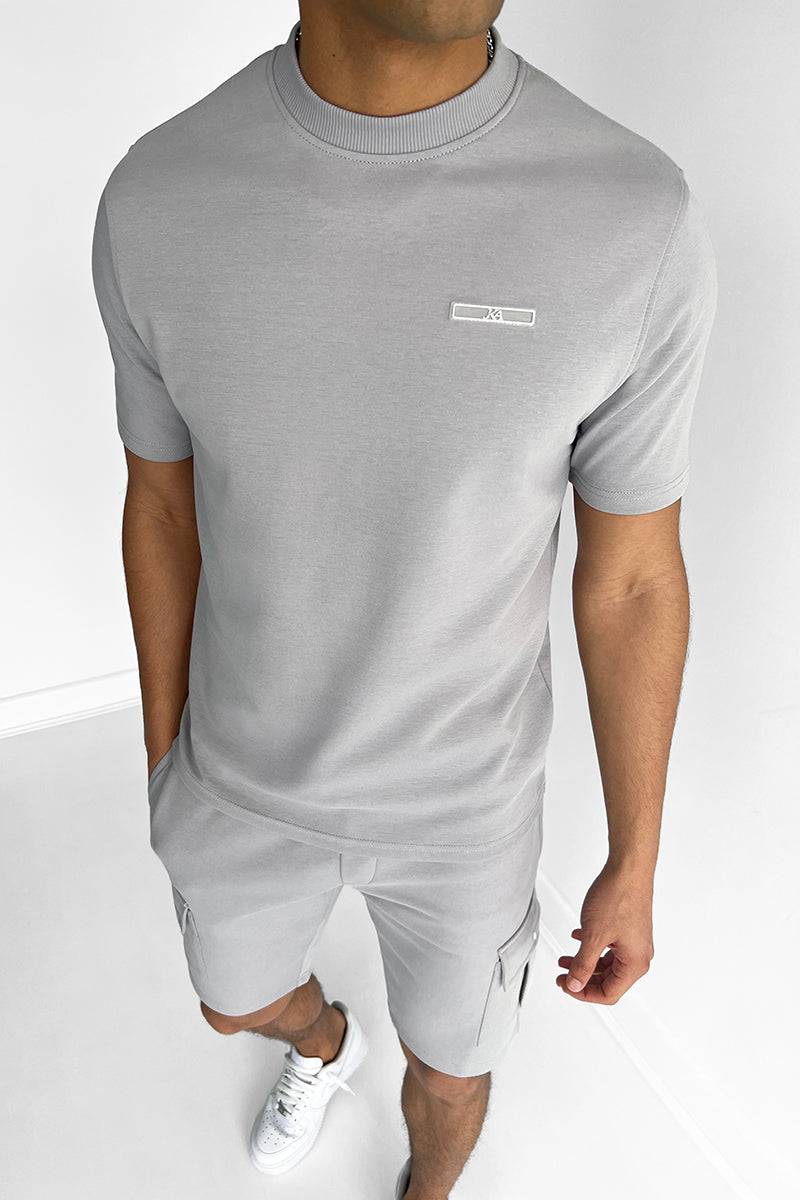 Slim Fit Leisure Set for Men with Cargo Shorts, Premium 100% Cotton Fabric, Tailored Design, Comfortable Everyday Wear-1