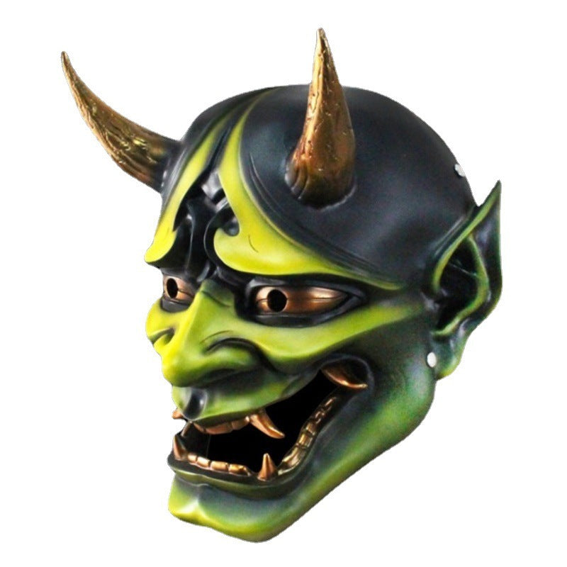 Resin2025 Edition Demon Mask Full Face Horned Cosplay Halloween