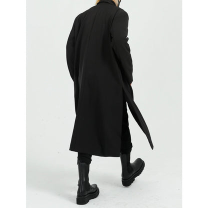 Light Relaxed Men’s Overcoat - Long Polyester Spring