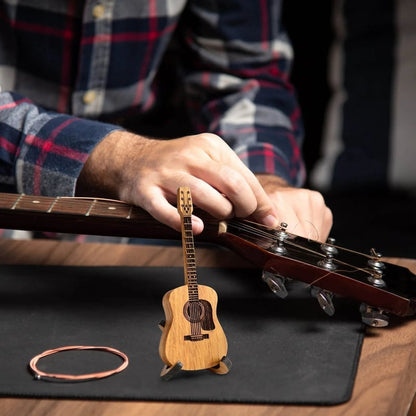 Organic Wood Guitar Pick Holder Case - Mini Acoustic Design for Musicians, Great Gift Idea