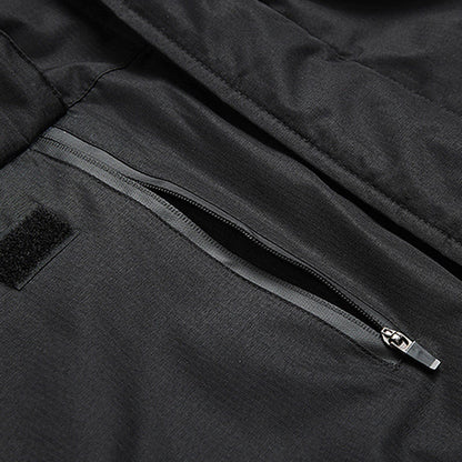 Water-Resistant Men's Rain Jacket - Hooded Colorblock, Packable