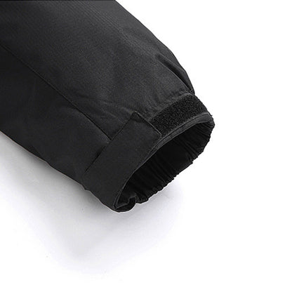 Water-Resistant Men's Rain Jacket - Hooded Colorblock, Packable