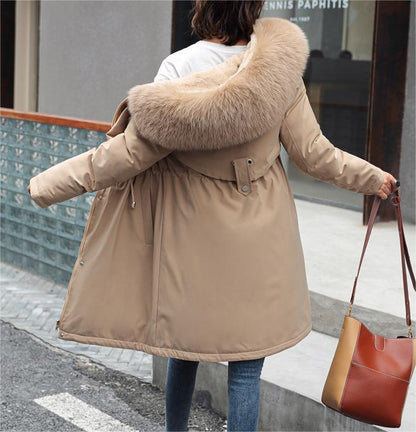Women’s Warm Winter Coat - Relaxed A Line, Faux Fur, City