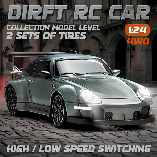 Car RC 4WD LED Lights Retro Drift Master Style High Traction Night Racing Fall 2025 Gift Idea