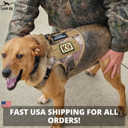 Tactical Dog Harness No-Pull With Front And Back D-Rings Fast-Release Buckles Top Handle Heavy-Duty Training