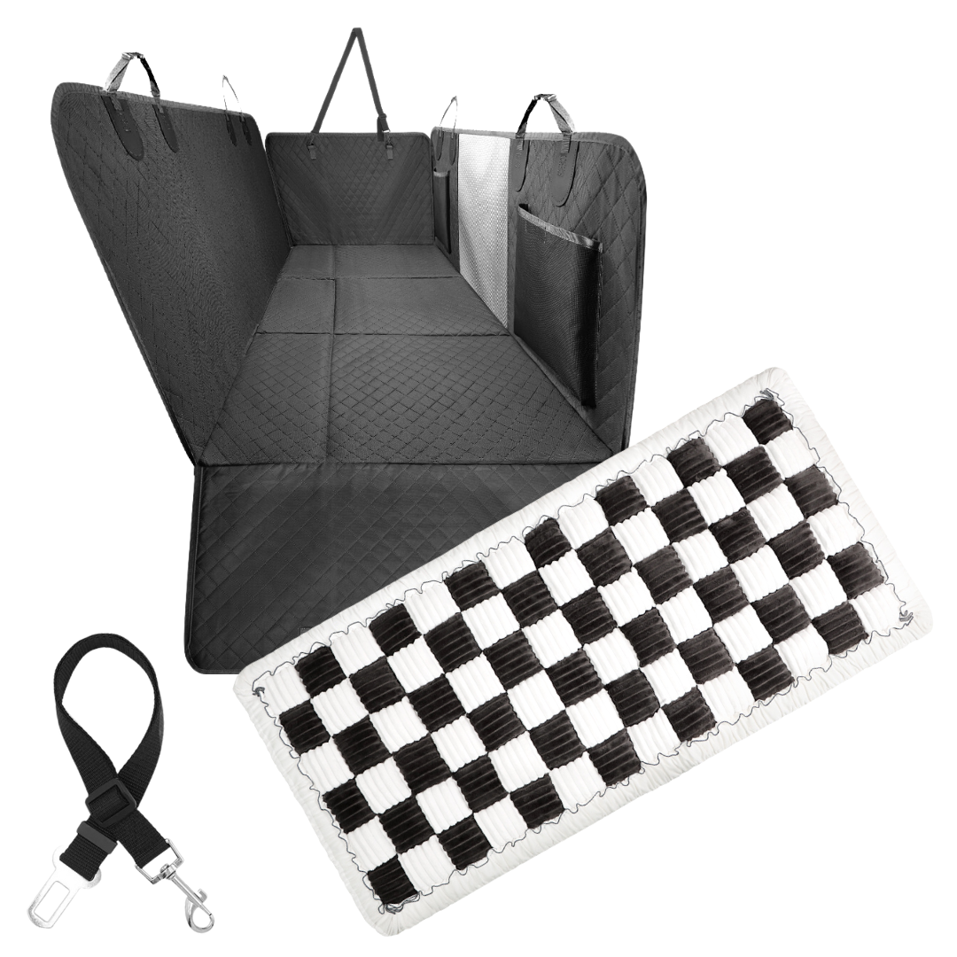 Car Seat Cover Hammock Water-Resistant Protector With Storage Pockets And Mesh Window For Cars And Trucks Fall 2025 Gift