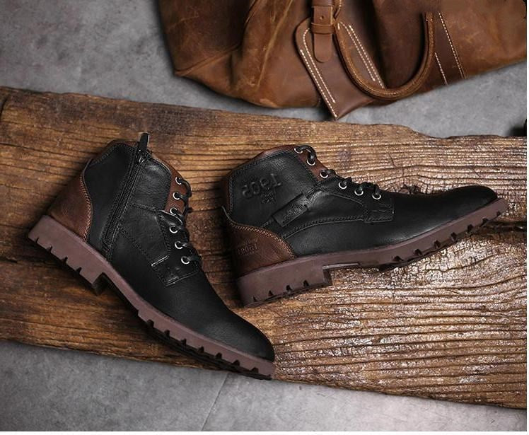 Resistant Slip Men's Work Boots - Low Shaft, PU Upper