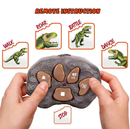 Control Remote T Rex Dinosaur LED Light Up Walking Roaring Toy For Kids Fall 2025 Gift