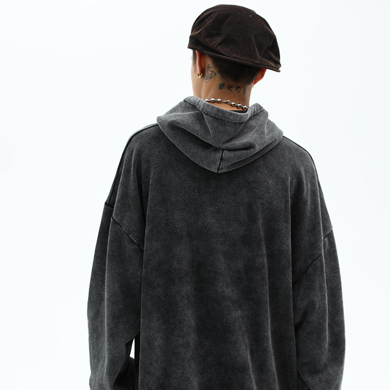 Mens Oversized Hoodie - Relaxed Cut, Vintage Cotton, Casual
