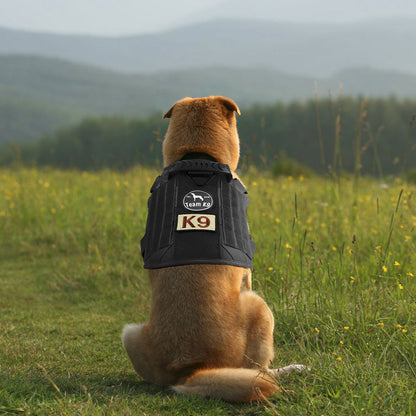 Tactical Dog Harness No-Pull With Front And Back D-Rings Fast-Release Buckles Top Handle Heavy-Duty Training