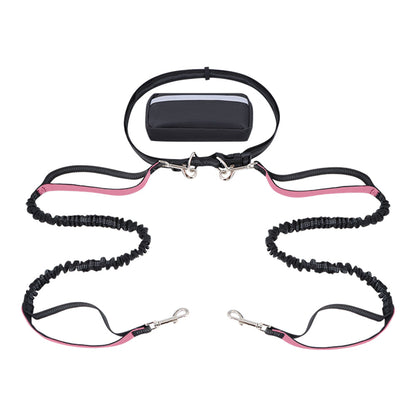 Leash Dog Double-Handle Hands-Free Bungee Reflective Walking Leash Fall 2025 Safe Control