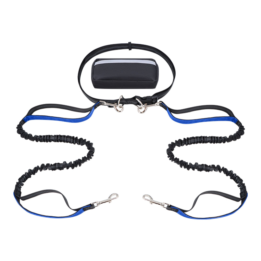 Leash Dog Double-Handle Hands-Free Bungee Reflective Walking Leash Fall 2025 Safe Control
