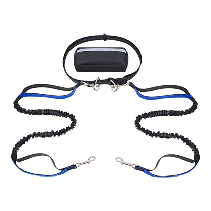 Leash Dog Double-Handle Hands-Free Bungee Reflective Walking Leash Fall 2025 Safe Control