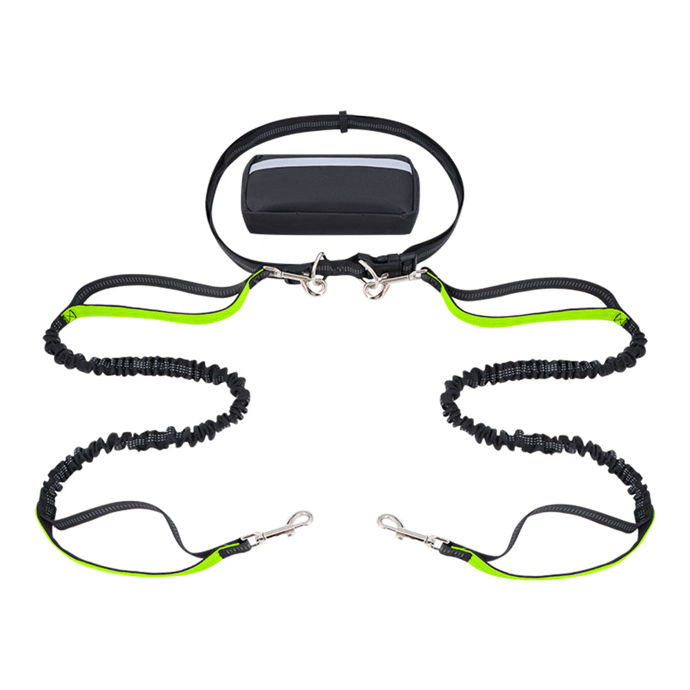 Leash Dog Double-Handle Hands-Free Bungee Reflective Walking Leash Fall 2025 Safe Control