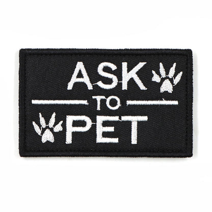 Dog Harness Patches Kit 12 Hook And Loop Patches For Harnesses Do Not Pet Service In Training USA Flag Fall 2025 Gift