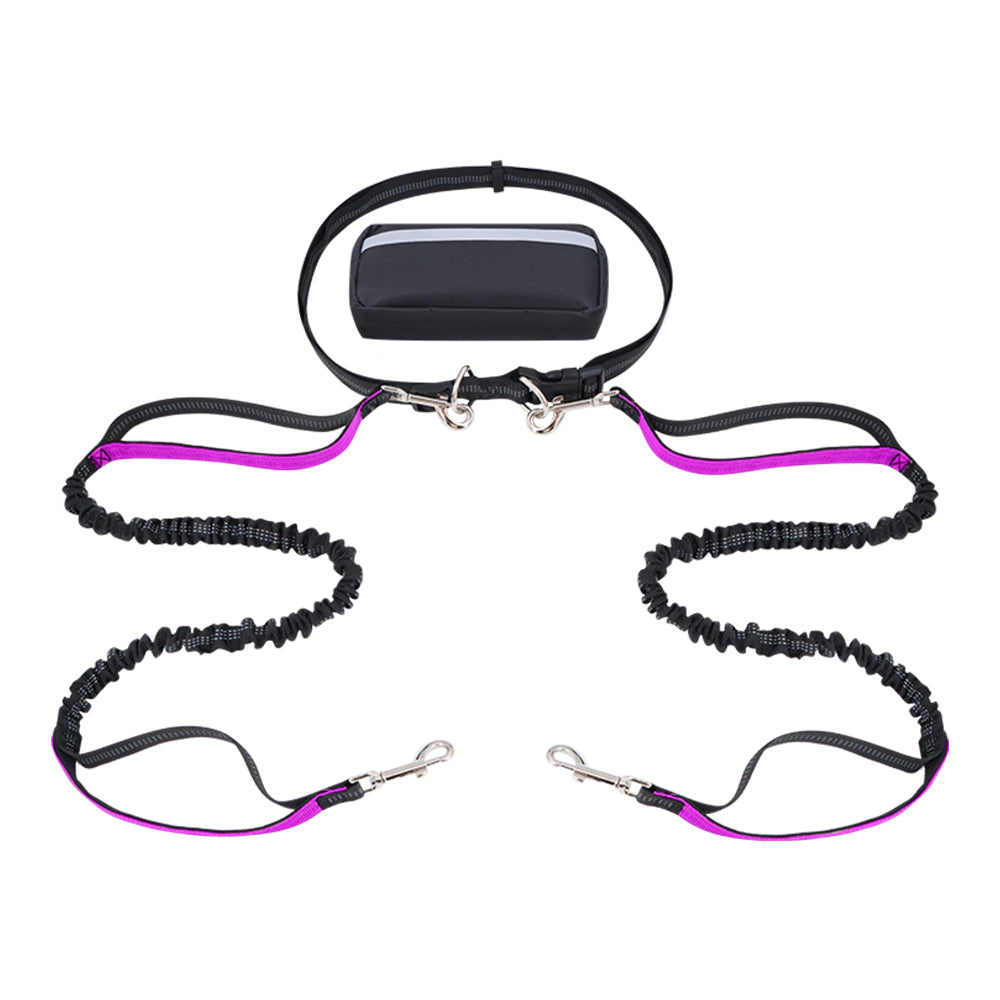 Leash Dog Double-Handle Hands-Free Bungee Reflective Walking Leash Fall 2025 Safe Control