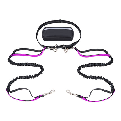 Leash Dog Double-Handle Hands-Free Bungee Reflective Walking Leash Fall 2025 Safe Control