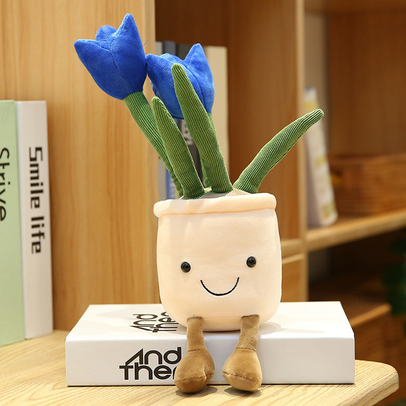 Flower Cute Doll Decoration Plush Toy - 35cm Tulip Bouquet for Living Room, Gift Idea