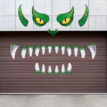 Monster2025 Edition Door Sticker Halloween Decor Green Eyes