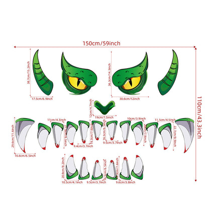Monster2025 Edition Door Sticker Halloween Decor Green Eyes