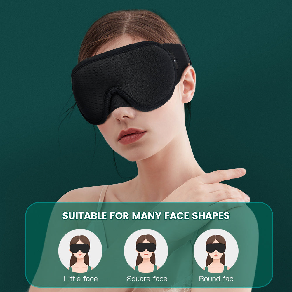 Light Blocking, Plush and Breathable Eyeshade for Travel and Night Rest – 3D Sleep Eye Mask