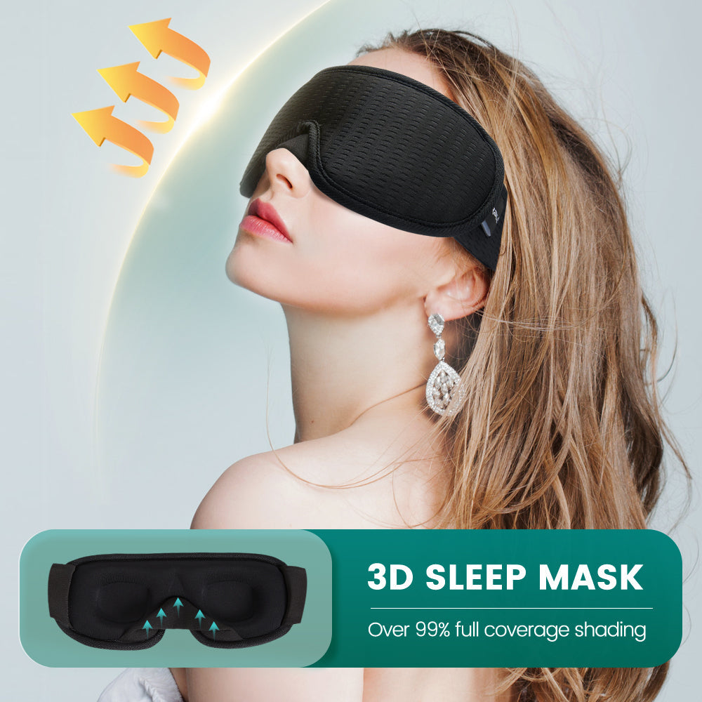 Light Blocking, Plush and Breathable Eyeshade for Travel and Night Rest – 3D Sleep Eye Mask