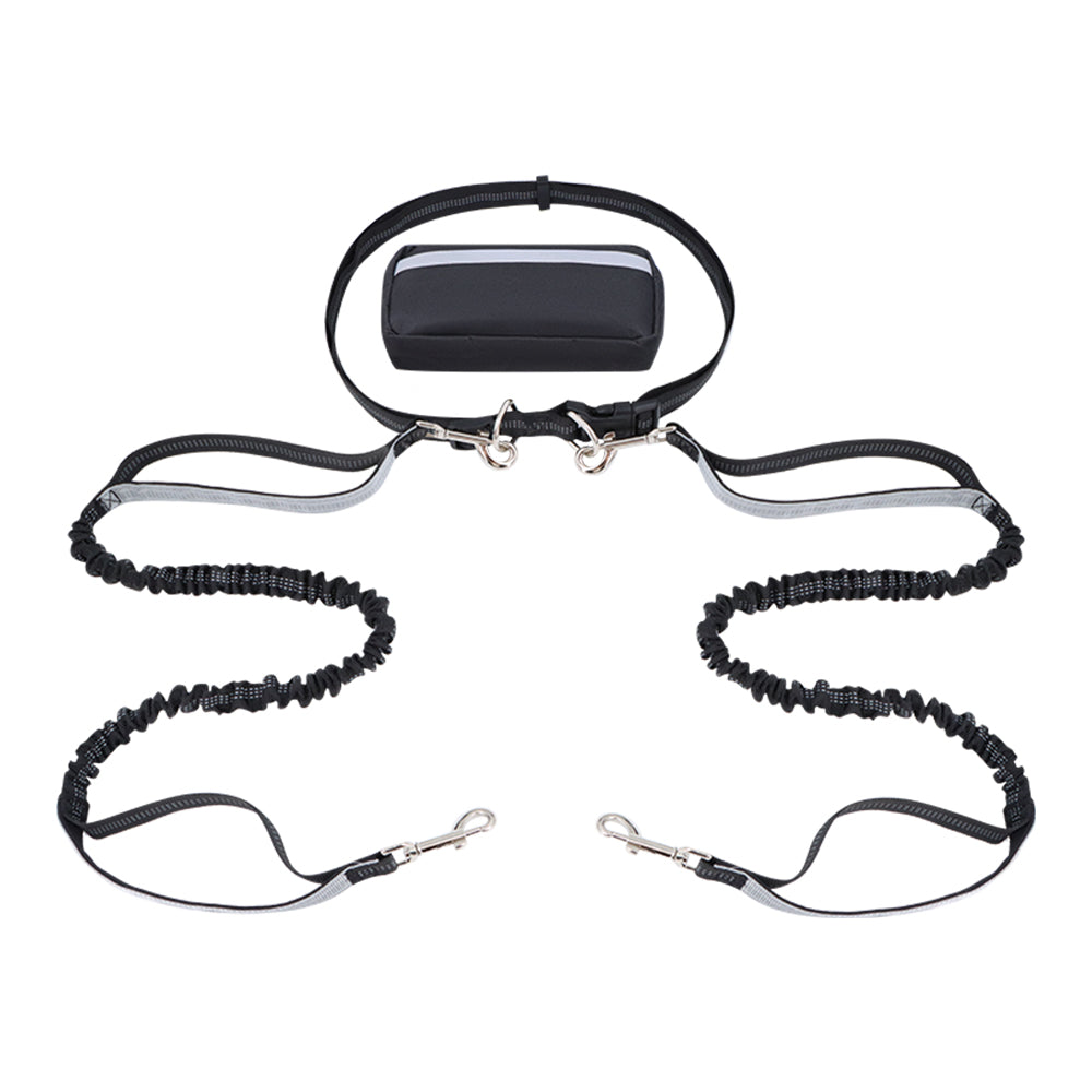 Leash Dog Double-Handle Hands-Free Bungee Reflective Walking Leash Fall 2025 Safe Control