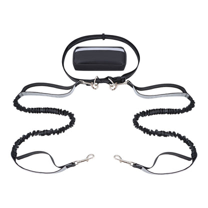 Leash Dog Double-Handle Hands-Free Bungee Reflective Walking Leash Fall 2025 Safe Control