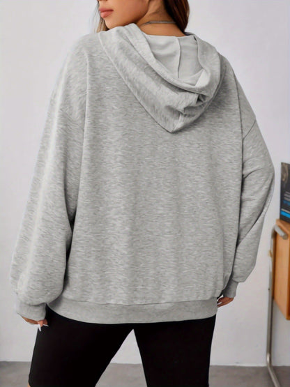 Plush Women's Hoodie Pullover - Oversized Fleece, Casual
