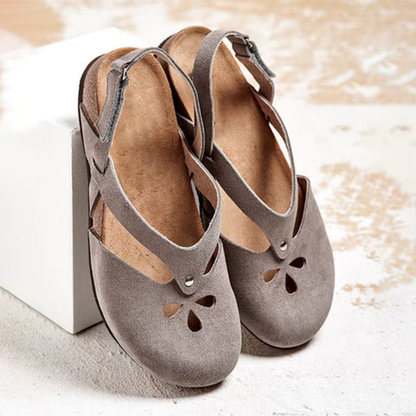 Variant image for Retro Women's Sandals with Adjustable Ankle Strap, Soft Outsole, and Ajoured Design for Summer Style-1