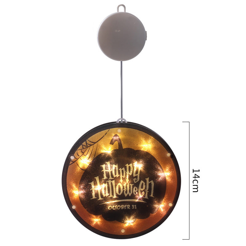 LED Halloween Lantern 160mm PVC Decor, IP44 Spooky Glow