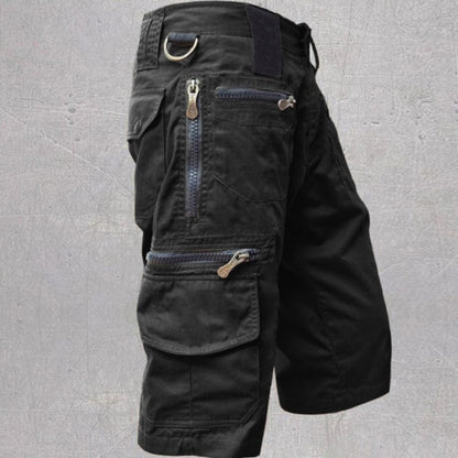 Men's Cargo Shorts with 10 Pockets, Comfortable Cotton Fabric, Adjustable Waistband for Outdoor Activities-5