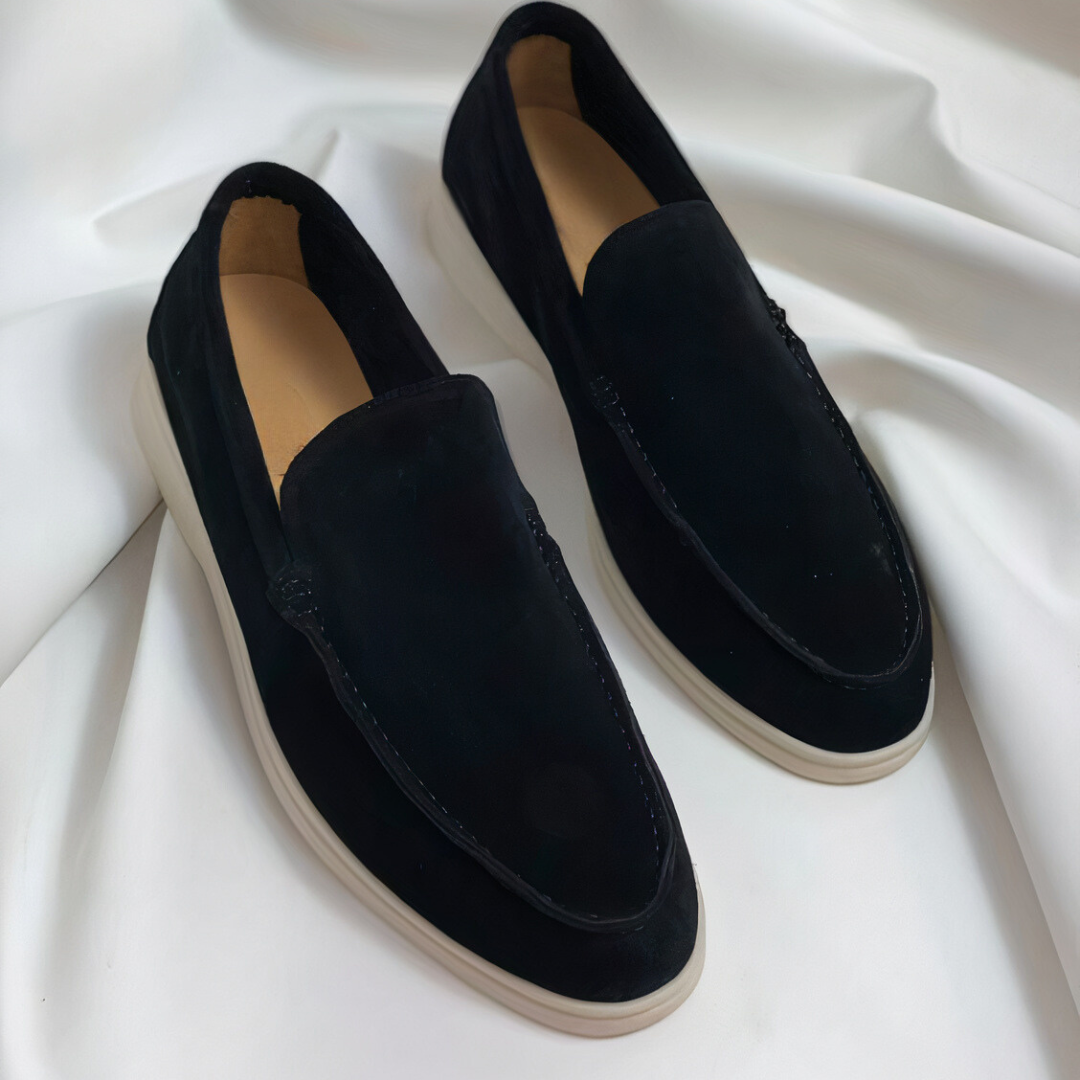 Vintage Leather Men's Moccasins - Elegant Slip-On Shoes for Casual and Formal Wear-1