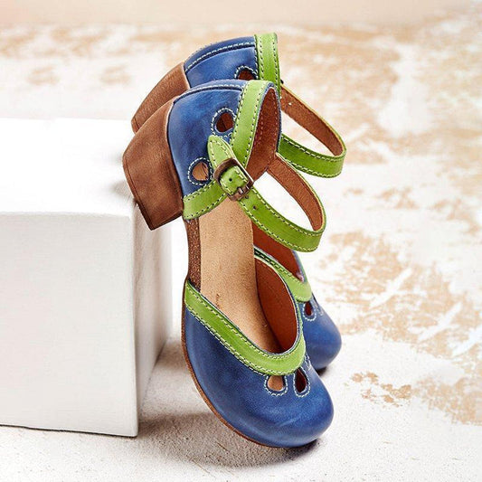 Elegant Women's Sandals with Low Heel for Comfort, Versatile Design for Casual and Formal Occasions-1