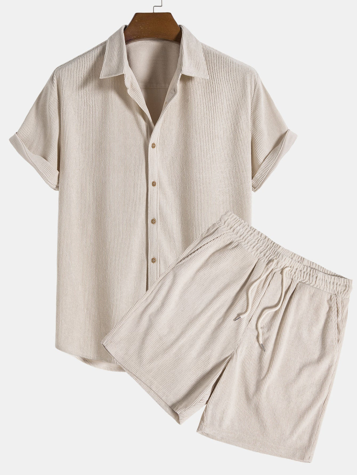 Trendy Two-Part Summer Outfit for Men - Lightweight Casual Wear, Comfortable Fit, Versatile Style-1