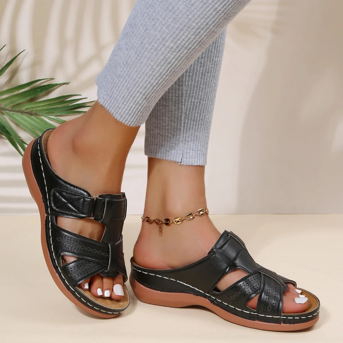 Variant image for Ladies Orthopedic Sandals for Women, Comfortable Anti-Slip Sole, Stylish Design, Posture-Correcting Support, Sizes 6 to 10-1