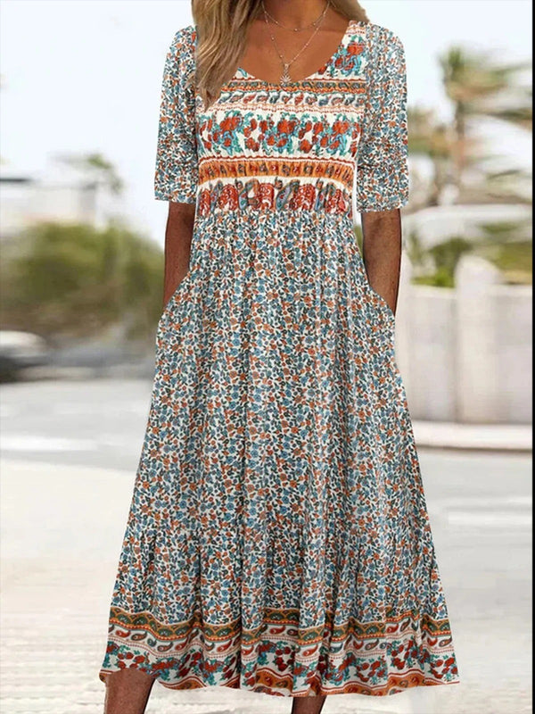 Women's Maxi Dress with Mixed Color Pattern, Casual and Formal Summer Dresses for All-Day Comfort-1