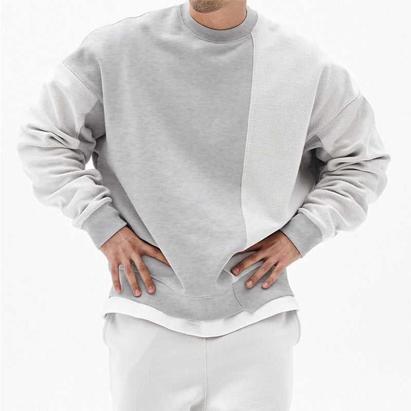 Mens Oversized Pullover Sweater - Crew Neck, Cotton, Casual