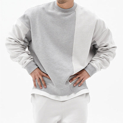 Mens Oversized Pullover Sweater - Crew Neck, Cotton, Casual