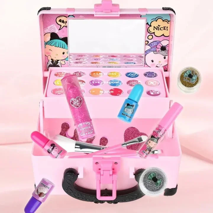Princess Makeup Play Kit for Kids - Safe, Non-Toxic Cosmetic Kit with Lipstick & Eye Shadow